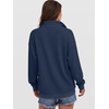 image:imageANRABESS Waffle Knit Sweatshirt for Women Henley Pullover  Lightweight Comfy Soft Long Sleeve Loose Fit Stand Collar Half Button Tops Casual Daily Wear amp Preppy Fall Spring WeatherNavy Blue
