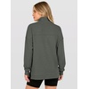 image:imageANRABESS Waffle Knit Sweatshirt for Women Lightweight Shirts  Comfy Long Sleeve Quarter Zip Pullover Tops Loose Fit Side Slits Casual Daily Wear amp Work Fall Spring OutfitsArmy Green