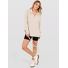 image:imageANRABESS Waffle Knit Sweatshirt for Women Lightweight Shirts  Comfy Long Sleeve Quarter Zip Pullover Tops Loose Fit Side Slits Casual Daily Wear amp Work Fall Spring OutfitsBeige