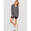image:imageANRABESS Waffle Knit Sweatshirt for Women Lightweight Shirts  Comfy Long Sleeve Quarter Zip Pullover Tops Loose Fit Side Slits Casual Daily Wear amp Work Fall Spring OutfitsGrey