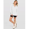 image:imageANRABESS Waffle Knit Sweatshirt for Women Lightweight Shirts  Comfy Long Sleeve Quarter Zip Pullover Tops Loose Fit Side Slits Casual Daily Wear amp Work Fall Spring OutfitsWhite