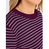 image:imageANRABESS Women Long Sleeve Striped Crochet Sweater Top  Crew Neck Knit Pullover Comfy Soft Lightweight Clothes Casual Daily Wear Travel amp Vacation Fall Spring Trendy OutfitsDark Magnta Blue