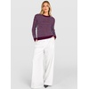 image:imageANRABESS Women Long Sleeve Striped Crochet Sweater Top  Crew Neck Knit Pullover Comfy Soft Lightweight Clothes Casual Daily Wear Travel amp Vacation Fall Spring Trendy OutfitsDark Magnta Blue