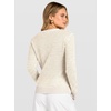 image:imageANRABESS Women Long Sleeve Striped Crochet Sweater Top  Crew Neck Knit Pullover Comfy Soft Lightweight Clothes Casual Daily Wear Travel amp Vacation Fall Spring Trendy OutfitsWhite Apricot