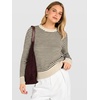 image:imageANRABESS Women Long Sleeve Striped Crochet Sweater Top  Crew Neck Knit Pullover Comfy Soft Lightweight Clothes Casual Daily Wear Travel amp Vacation Fall Spring Trendy OutfitsApricot Black