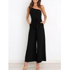 image:imageANRABESS Women Summer Dressy Jumpsuits One Shoulder Sleeveless Casual Wide Leg Pants Romper Jumper 2026 Trendy OutfitsBlack