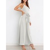 image:imageANRABESS Women Summer Dressy Jumpsuits One Shoulder Sleeveless Casual Wide Leg Pants Romper Jumper 2026 Trendy OutfitsGray