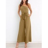 image:imageANRABESS Women Summer Dressy Jumpsuits One Shoulder Sleeveless Casual Wide Leg Pants Romper Jumper 2026 Trendy OutfitsKhaki