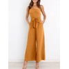 image:imageANRABESS Women Summer Dressy Jumpsuits One Shoulder Sleeveless Casual Wide Leg Pants Romper Jumper 2026 Trendy OutfitsOrange