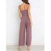 image:imageANRABESS Women Summer Dressy Jumpsuits One Shoulder Sleeveless Casual Wide Leg Pants Romper Jumper 2026 Trendy OutfitsPink