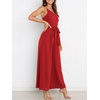 image:imageANRABESS Women Summer Dressy Jumpsuits One Shoulder Sleeveless Casual Wide Leg Pants Romper Jumper 2026 Trendy OutfitsRed
