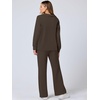 image:imageANRABESS Womens 2 Piece Outfits Matching Lounge Sweat Sets  Polo Sweatshirts amp Wide Leg Pants Airport Travel Outfit Soft Comfy 2026 Fall Winter Athletic ClothingCoffee