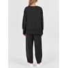 image:imageANRABESS Womens 2 Piece Outfits Sweatsuits Oversized Sweatshirts Barrel Pants Matching Lounge Sets 2026 Fall Travel ClothesBlack