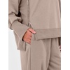 image:imageANRABESS Womens 2 Piece Outfits Sweatsuits Oversized Sweatshirts Barrel Pants Matching Lounge Sets 2026 Fall Travel ClothesKhaki