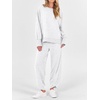 image:imageANRABESS Womens 2 Piece Outfits Sweatsuits Oversized Sweatshirts Barrel Pants Matching Lounge Sets 2026 Fall Travel ClothesLight Grey