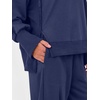 image:imageANRABESS Womens 2 Piece Outfits Sweatsuits Oversized Sweatshirts Barrel Pants Matching Lounge Sets 2026 Fall Travel ClothesNavy Blue