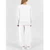 image:imageANRABESS Womens 2 Piece Outfits Sweatsuits Oversized Sweatshirts Barrel Pants Matching Lounge Sets 2026 Fall Travel ClothesWhite