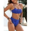 image:imageANRABESS Womens Bikini Sets  High Waisted Lace Swimsuits Two Piece Beach Wear Royal Blue Medium