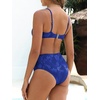 image:imageANRABESS Womens Bikini Sets  High Waisted Lace Swimsuits Two Piece Beach Wear Royal Blue Medium
