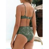 image:imageANRABESS Womens Bikini Sets  High Waisted Lace Swimsuits Two Piece Beach WearArmy Green