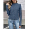 image:imageANRABESS Womens Cable Knit Long Sleeve Cropped Sweaters  Mock Neck Fitted Pullover Tops Cozy Warm Business Casual Work Office Daily Wear Fall Winter Fashion ClothingDeep Blue