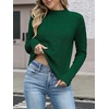 image:imageANRABESS Womens Cable Knit Long Sleeve Cropped Sweaters  Mock Neck Fitted Pullover Tops Cozy Warm Business Casual Work Office Daily Wear Fall Winter Fashion ClothingForest Green
