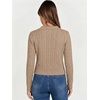 image:imageANRABESS Womens Cable Knit Sweaters Long Sleeve Cropped  V Neck Collared Pullover Sweater Top Polo Knit Shirt Business Casual Work Clothes Daily Wear Fashion Fall Winter OutfitsBright Tan