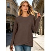 image:imageANRABESS Womens Crewneck Ralgan Long Sleeve Tunic Tops  Tulip Hem Sweatshirts with Thumbhole Warm Soft Comfy Going Out Work Fall Winter Transtion Pullover OutfitsBrown