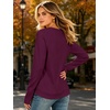 image:imageANRABESS Womens Crewneck Ralgan Long Sleeve Tunic Tops  Tulip Hem Sweatshirts with Thumbhole Warm Soft Comfy Going Out Work Fall Winter Transtion Pullover OutfitsPurple Red