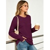 image:imageANRABESS Womens Crewneck Ralgan Long Sleeve Tunic Tops  Tulip Hem Sweatshirts with Thumbhole Warm Soft Comfy Going Out Work Fall Winter Transtion Pullover OutfitsPurple Red