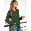 image:imageANRABESS Womens Crewneck Ralgan Long Sleeve Tunic Tops  Tulip Hem Sweatshirts with Thumbhole Warm Soft Comfy Going Out Work Fall Winter Transtion Pullover OutfitsDeep Green