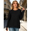 image:imageANRABESS Womens Crewneck Ralgan Long Sleeve Tunic Tops  Tulip Hem Sweatshirts with Thumbhole Warm Soft Comfy Going Out Work Fall Winter Transtion Pullover OutfitsBlack