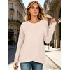 image:imageANRABESS Womens Crewneck Ralgan Long Sleeve Tunic Tops  Tulip Hem Sweatshirts with Thumbhole Warm Soft Comfy Going Out Work Fall Winter Transtion Pullover OutfitsBeige