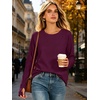 image:imageANRABESS Womens Crewneck Ralgan Long Sleeve Tunic Tops  Tulip Hem Sweatshirts with Thumbhole Warm Soft Comfy Going Out Work Fall Winter Transtion Pullover OutfitsPurple Red