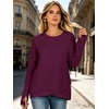 image:imageANRABESS Womens Crewneck Ralgan Long Sleeve Tunic Tops  Tulip Hem Sweatshirts with Thumbhole Warm Soft Comfy Going Out Work Fall Winter Transtion Pullover OutfitsPurple Red