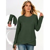 image:imageANRABESS Womens Crewneck Ralgan Long Sleeve Tunic Tops  Tulip Hem Sweatshirts with Thumbhole Warm Soft Comfy Going Out Work Fall Winter Transtion Pullover OutfitsDeep Green