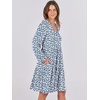 image:imageANRABESS Womens Long Sleeve Dress 2026 Fall Casual V Neck Tiered Flowy Short Dresses Beach Travel Vacation ClothesFloral Blue