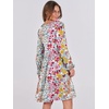 image:imageANRABESS Womens Long Sleeve Dress 2026 Fall Casual V Neck Tiered Flowy Short Dresses Beach Travel Vacation ClothesPrint Floral