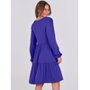 image:imageANRABESS Womens Long Sleeve Dress 2026 Fall Casual V Neck Tiered Flowy Short Dresses Beach Travel Vacation ClothesRoyal Blue