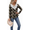 image:imageANRABESS Womens Long Sleeve Shirts Lace Tunic Tops  Scalloped V Neck Floral Print Blouses Soft Regular Fit Business Office Travel Outfits Dressy Casual Fall amp WinterBlack White Floral