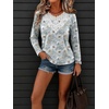 image:imageANRABESS Womens Long Sleeve Shirts Lace Tunic Tops  Scalloped V Neck Floral Print Blouses Soft Regular Fit Business Office Travel Outfits Dressy Casual Fall amp WinterBlue Floral