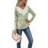 image:imageANRABESS Womens Long Sleeve Shirts Lace Tunic Tops  Scalloped V Neck Floral Print Blouses Soft Regular Fit Business Office Travel Outfits Dressy Casual Fall amp WinterGreen Floral