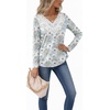image:imageANRABESS Womens Long Sleeve Shirts Lace Tunic Tops  Scalloped V Neck Floral Print Blouses Soft Regular Fit Business Office Travel Outfits Dressy Casual Fall amp WinterBlue Floral