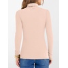 image:imageANRABESS Womens Long Sleeve Turtleneck Shirts Casual Ribbed Basic Tee Slim Soft Thermal Tops 2026 Fall Going Out ClothesApricot