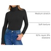 image:imageANRABESS Womens Long Sleeve Turtleneck Shirts Casual Ribbed Basic Tee Slim Soft Thermal Tops 2026 Fall Going Out ClothesBlack