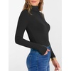 image:imageANRABESS Womens Long Sleeve Turtleneck Shirts Casual Ribbed Basic Tee Slim Soft Thermal Tops 2026 Fall Going Out ClothesBlack