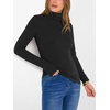 image:imageANRABESS Womens Long Sleeve Turtleneck Shirts Casual Ribbed Basic Tee Slim Soft Thermal Tops 2026 Fall Going Out ClothesBlack