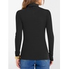 image:imageANRABESS Womens Long Sleeve Turtleneck Shirts Casual Ribbed Basic Tee Slim Soft Thermal Tops 2026 Fall Going Out ClothesBlack