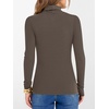 image:imageANRABESS Womens Long Sleeve Turtleneck Shirts Casual Ribbed Basic Tee Slim Soft Thermal Tops 2026 Fall Going Out ClothesBrown