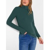 image:imageANRABESS Womens Long Sleeve Turtleneck Shirts Casual Ribbed Basic Tee Slim Soft Thermal Tops 2026 Fall Going Out ClothesDark Green